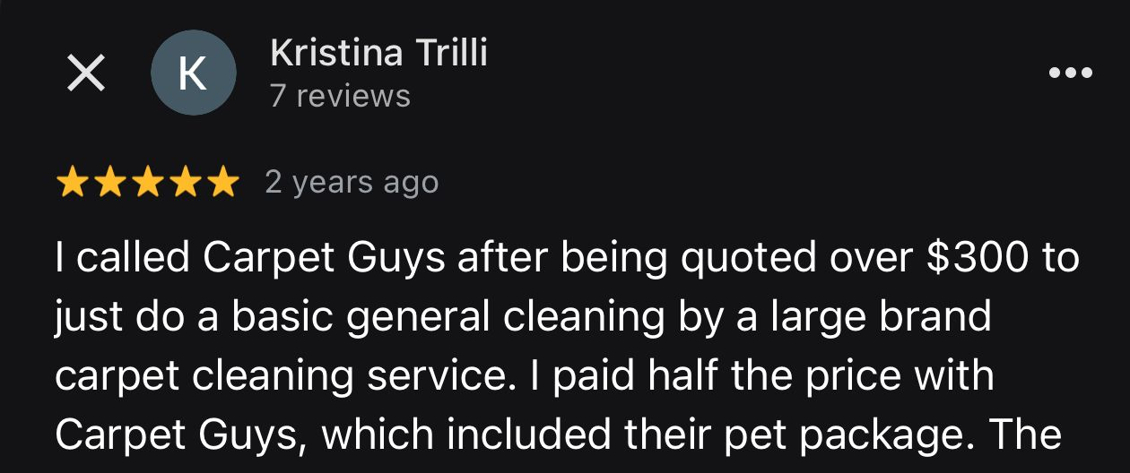 5-star review screenshot